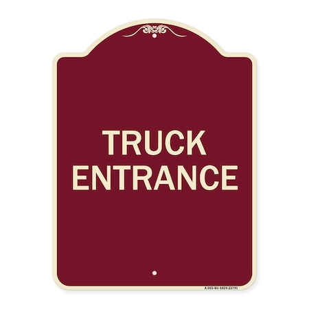 Traffic Entrance Truck Entrance Heavy-Gauge Aluminum Architectural Sign